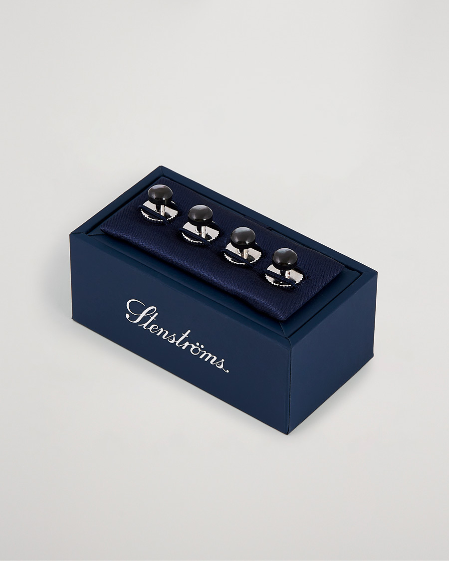 Herr | Stenströms Shirt Studs Black | Stenströms | Shirt Studs Black
