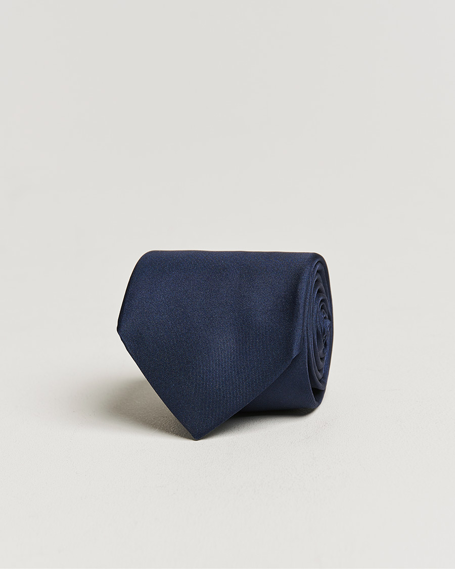 Herr | Slipsar | Stenströms | Silk Tie Plain Navy