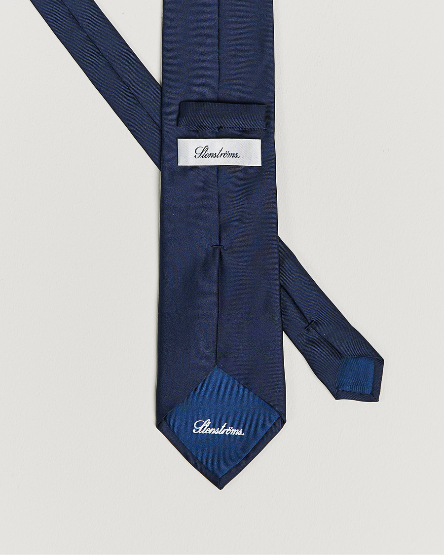 Herr | Slipsar | Stenströms | Silk Tie Plain Navy