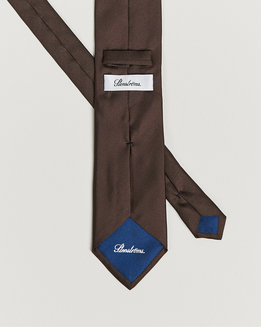 Herr | Slipsar | Stenströms | Silk Tie Brown