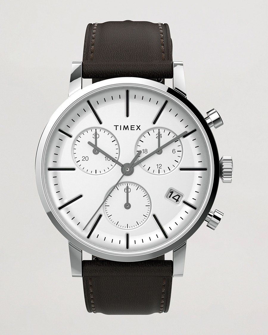 Herr | Timex Midtown Chronograph 40mm White Dial | Timex | Midtown Chronograph 40mm White Dial
