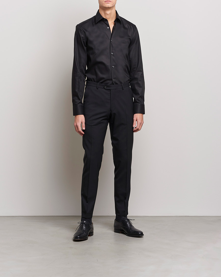 Herr | Skjortor | BOSS BLACK | Hank Slim Fit Shirt Black