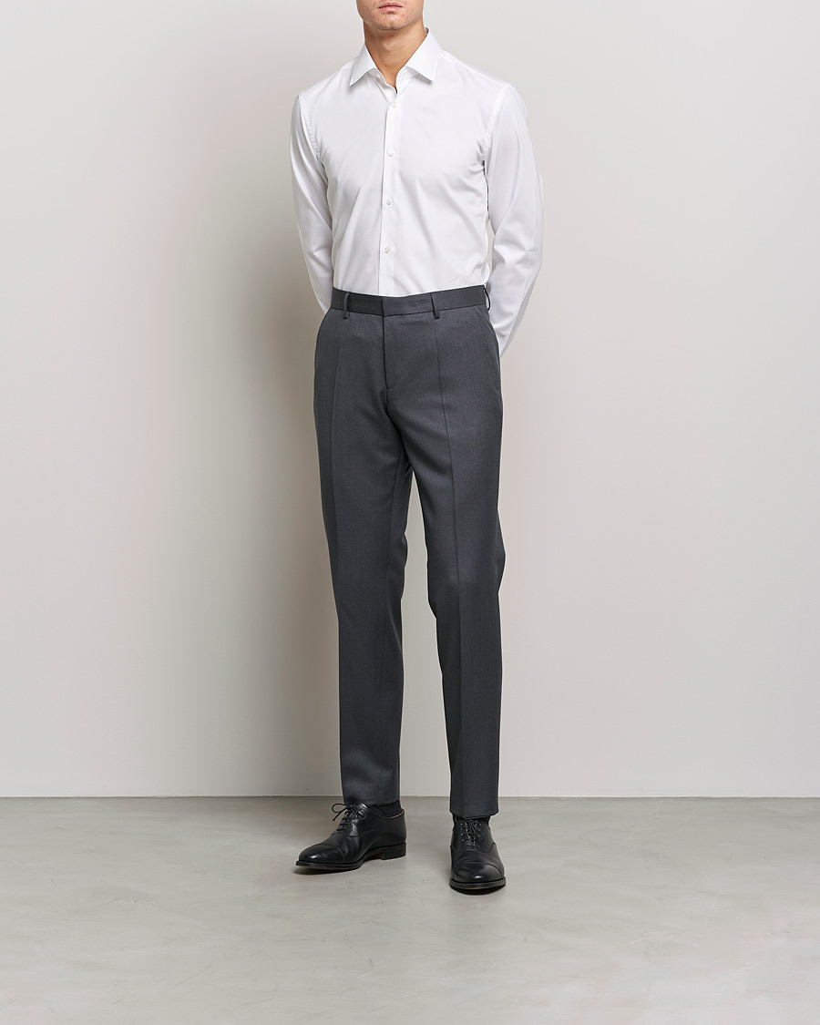 Herr | Businesskjortor | BOSS | Hank Slim Fit Shirt White