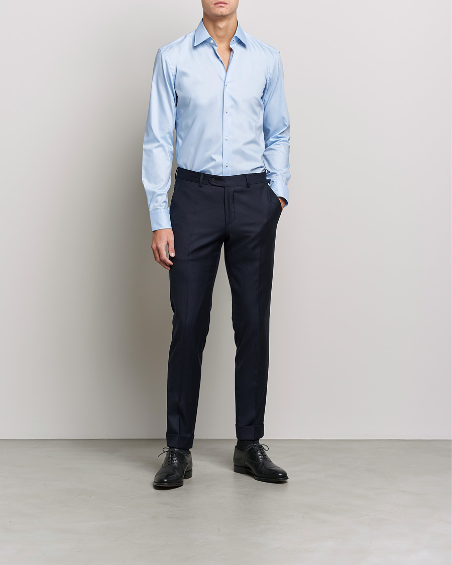 Herr | Businesskjortor | BOSS | Hank Slim Fit Shirt Light Blue