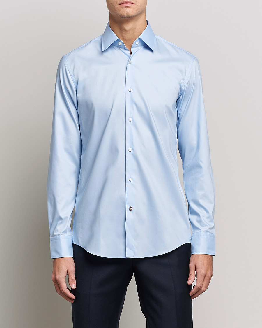 Herr | Businesskjortor | BOSS BLACK | Hank Slim Fit Shirt Light Blue