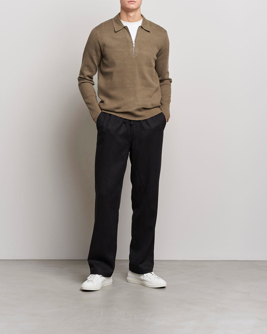 Herr | Tröjor | Samsøe Samsøe | Samsøe & Samsøe Guna Half Zip Stone Grey