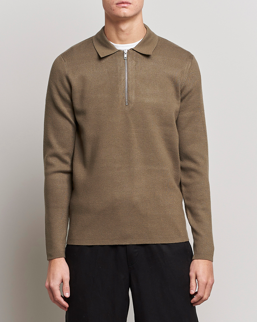 Herr | Tröjor | Samsøe Samsøe | Samsøe & Samsøe Guna Half Zip Stone Grey