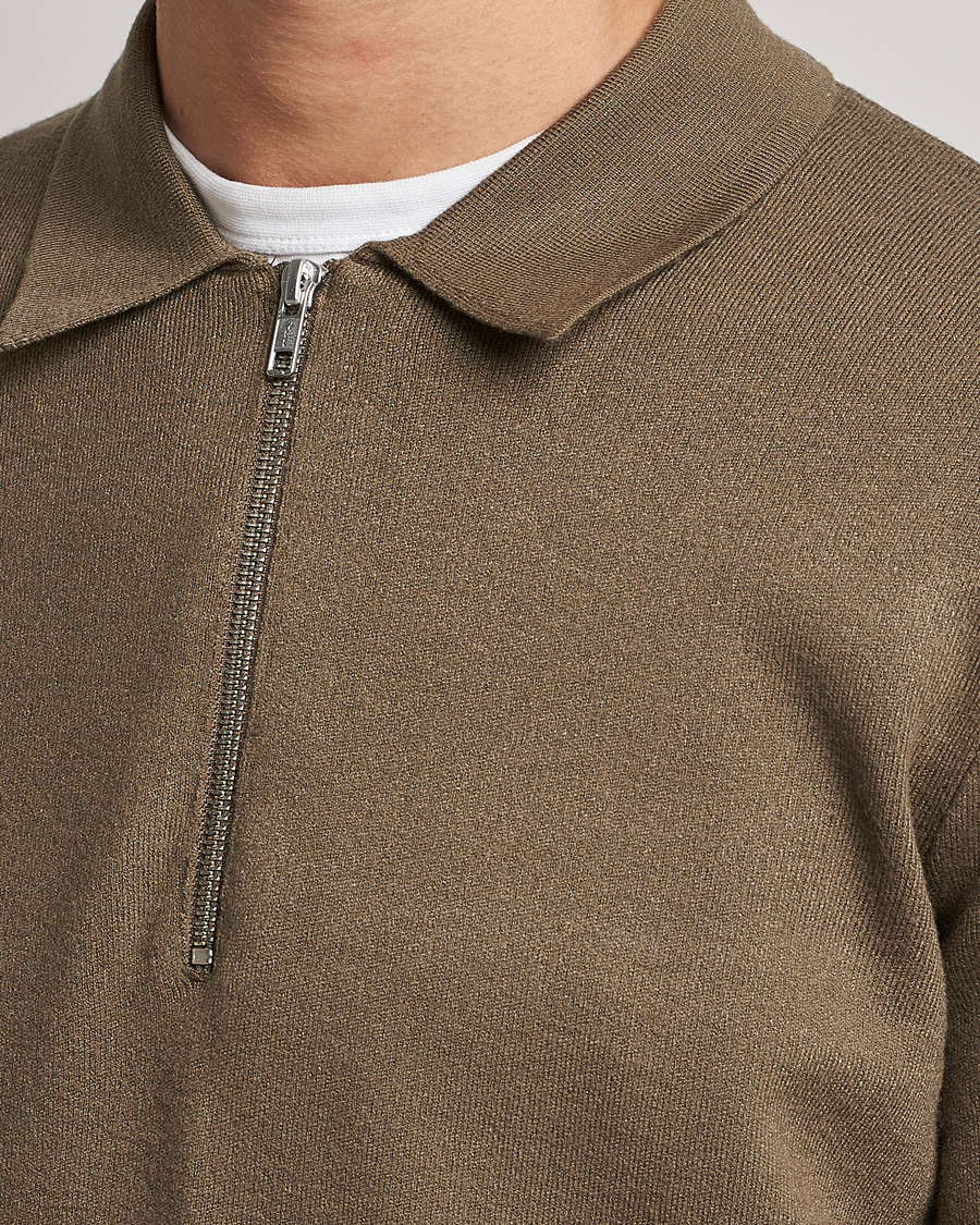 Herr | Tröjor | Samsøe Samsøe | Samsøe & Samsøe Guna Half Zip Stone Grey