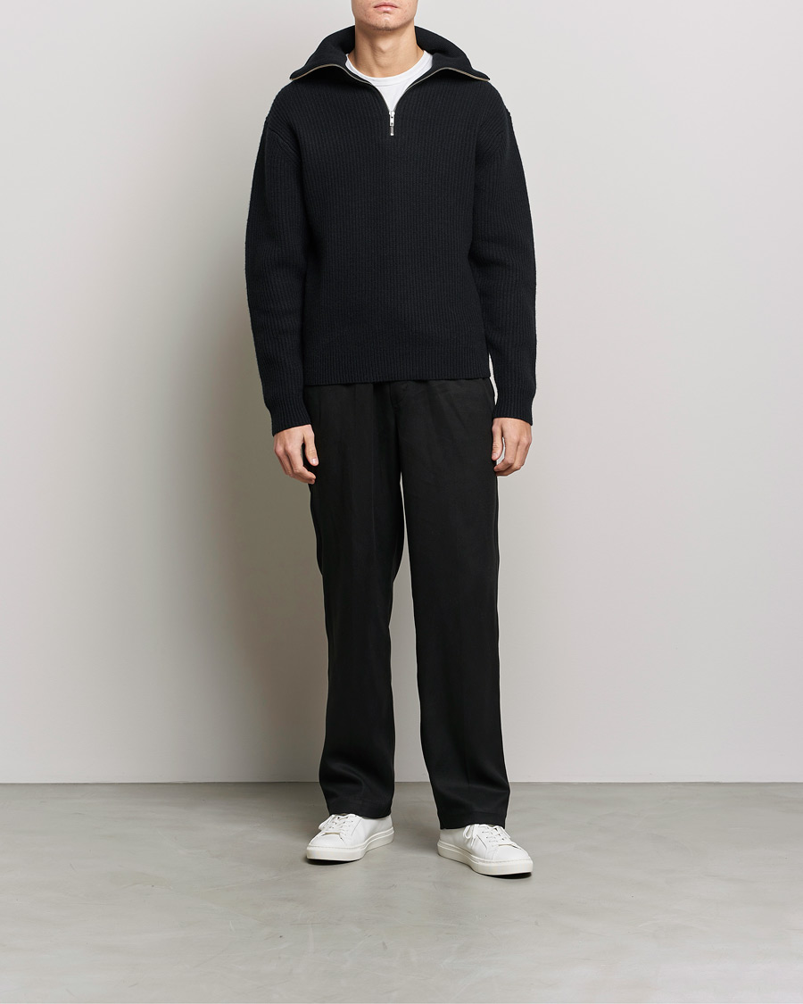 Herr | Tröjor | Samsøe Samsøe | Samsøe & Samsøe Logan Zip Turtle Neck Black