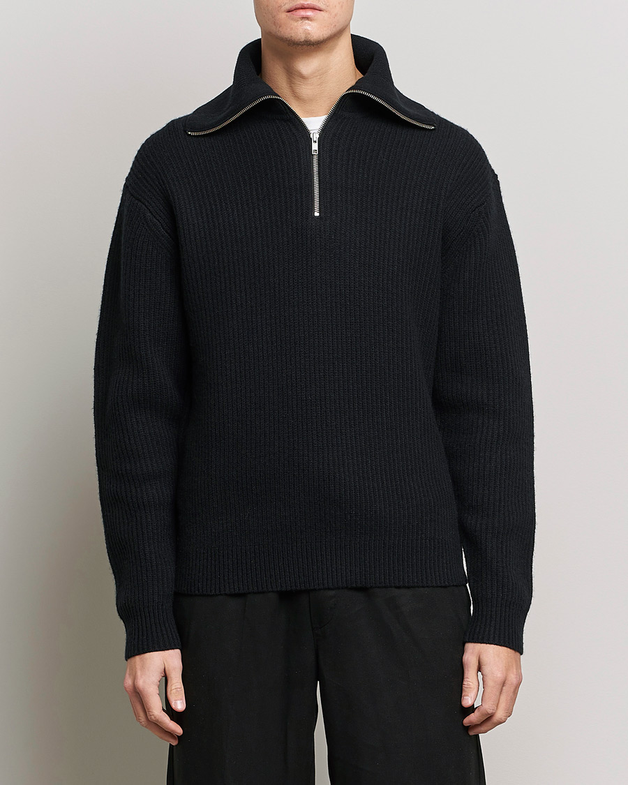 Herr | Tröjor | Samsøe Samsøe | Samsøe & Samsøe Logan Zip Turtle Neck Black