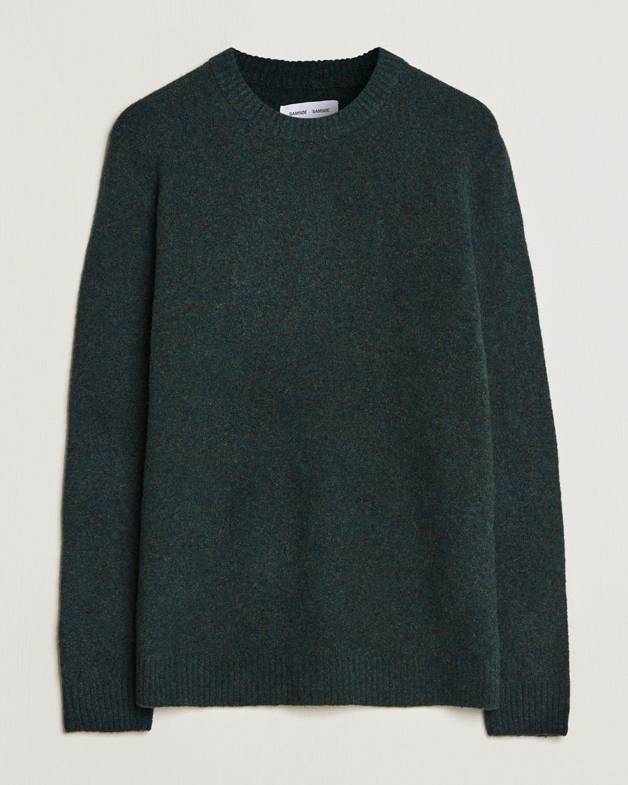 Herr | Tröjor | Samsøe Samsøe | Samsøe & Samsøe Butler Yak Crew Neck Rain Forest