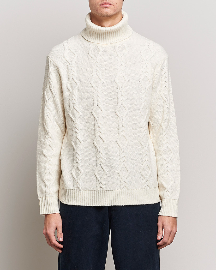Herr | Polotröjor | Samsøe & Samsøe | Mas Wool Turtleneck Whisper White