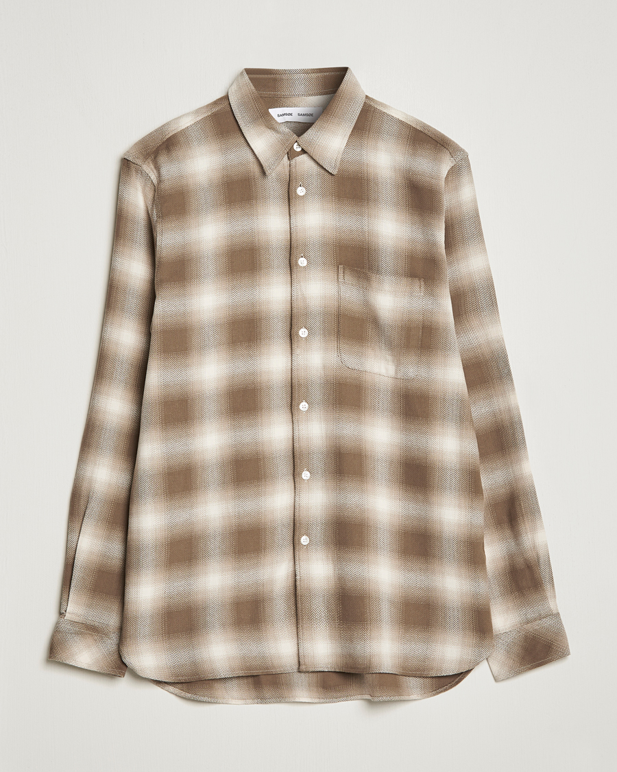 Herr | Skjortor | Samsøe Samsøe | Samsøe & Samsøe Liam Organic Cotton Shirt Stone Gray
