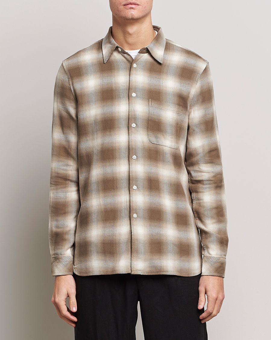 Herr | Flanellskjortor | Samsøe & Samsøe | Liam Organic Cotton Shirt Stone Gray