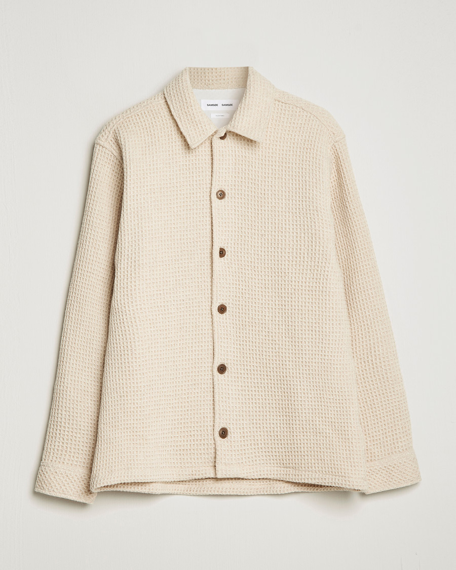 Herr | Skjortor | Samsøe Samsøe | Samsøe & Samsøe Castor Recycled Wool Overshirt Natural