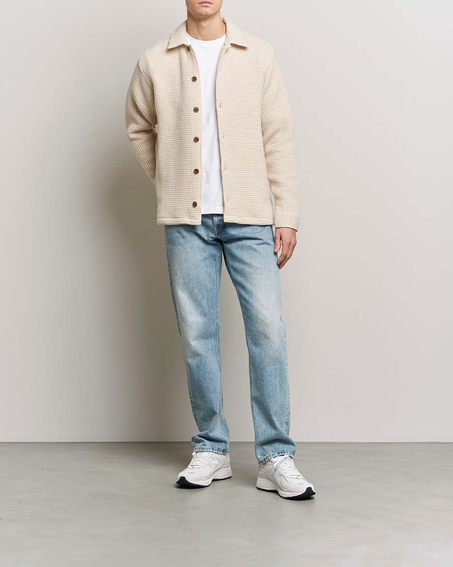 Herr | Skjortor | Samsøe Samsøe | Samsøe & Samsøe Castor Recycled Wool Overshirt Natural