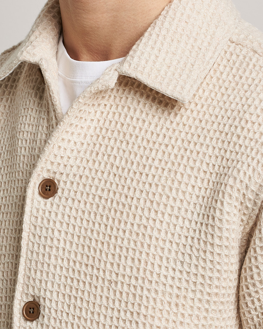 Herr | Skjortor | Samsøe Samsøe | Samsøe & Samsøe Castor Recycled Wool Overshirt Natural