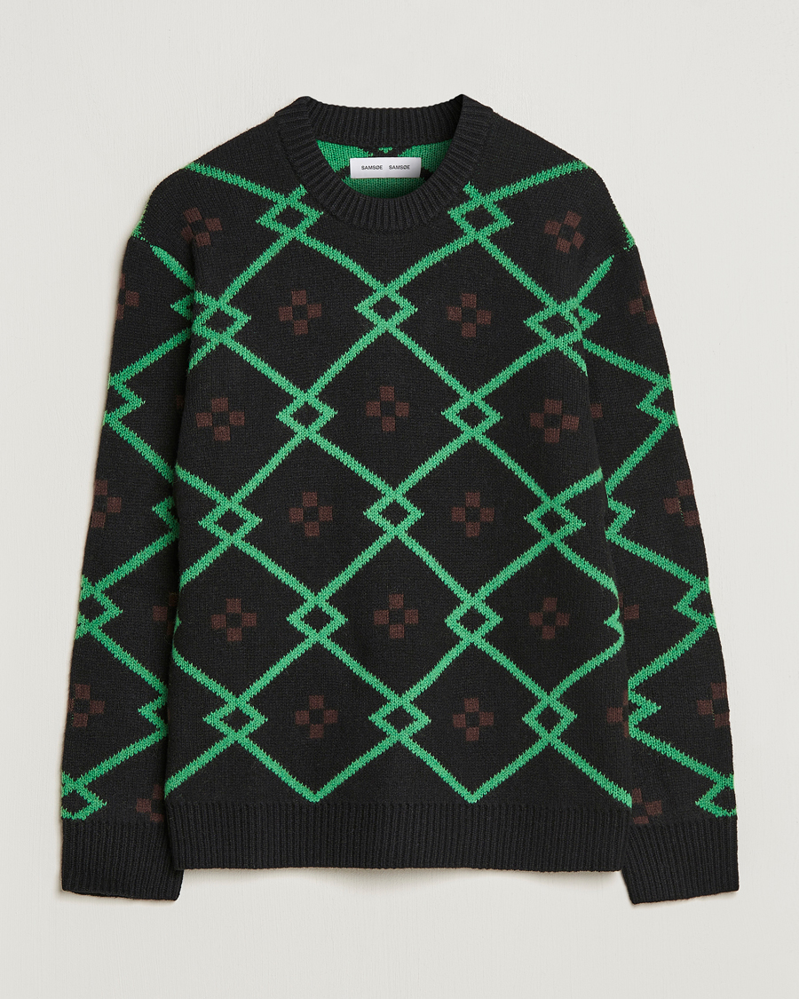 Herr | Tröjor | Samsøe Samsøe | Samsøe & Samsøe Seren Wool Crew Neck Medium Green