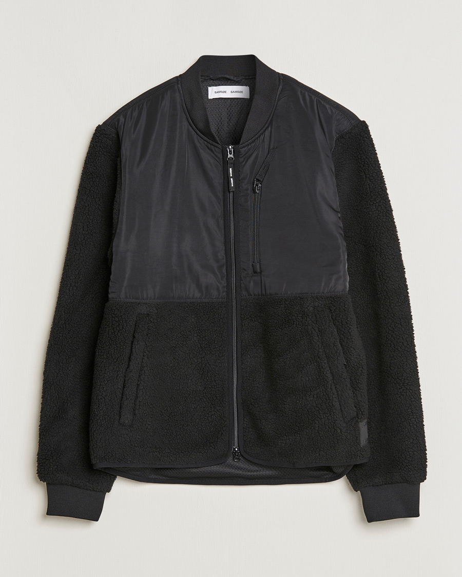 Herr | Tröjor | Samsøe Samsøe | Samsøe & Samsøe Rasmus Fleece Full Zip Black