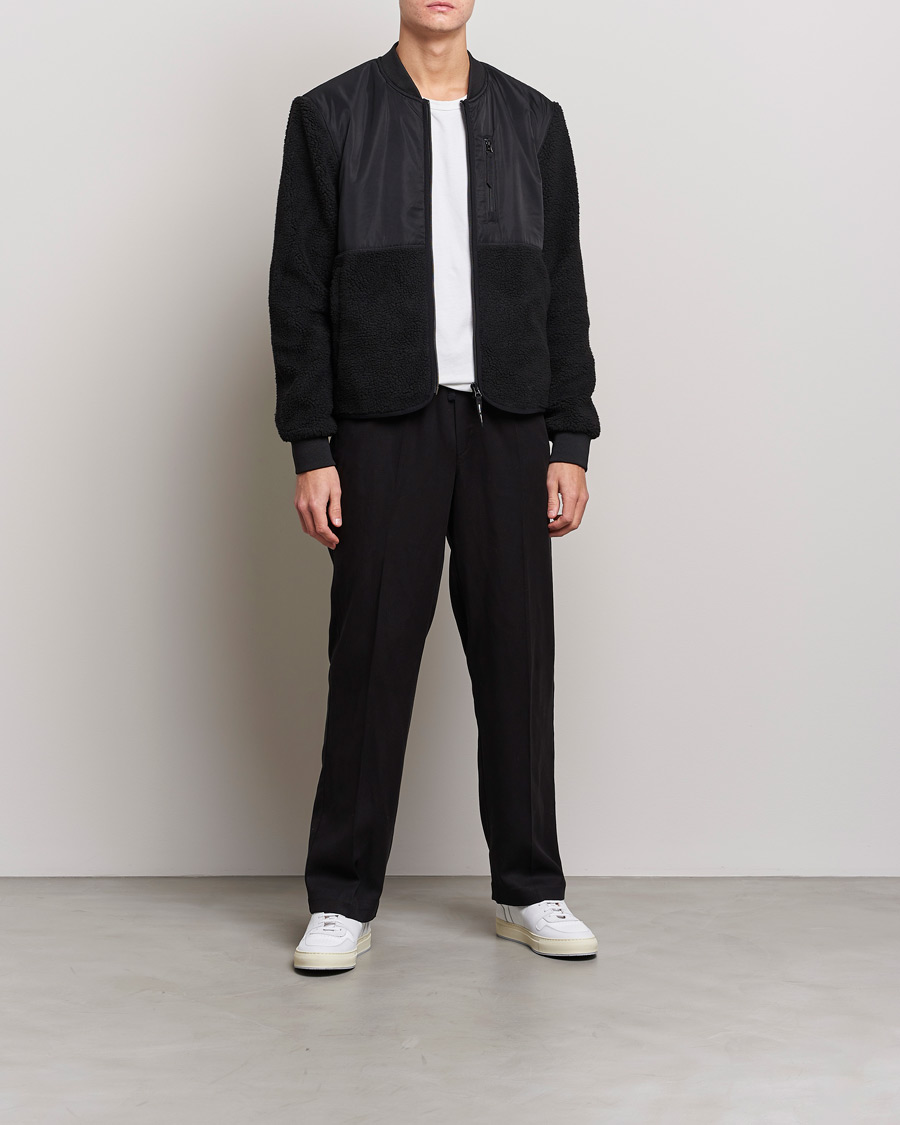 Herr | Tröjor | Samsøe Samsøe | Samsøe & Samsøe Rasmus Fleece Full Zip Black