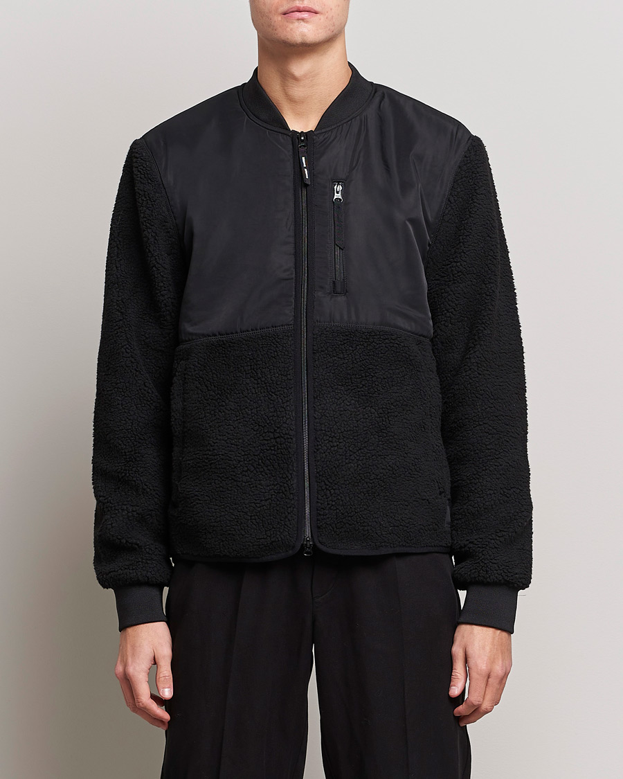 Herr | Fleecetröjor | Samsøe & Samsøe | Rasmus Fleece Full Zip Black
