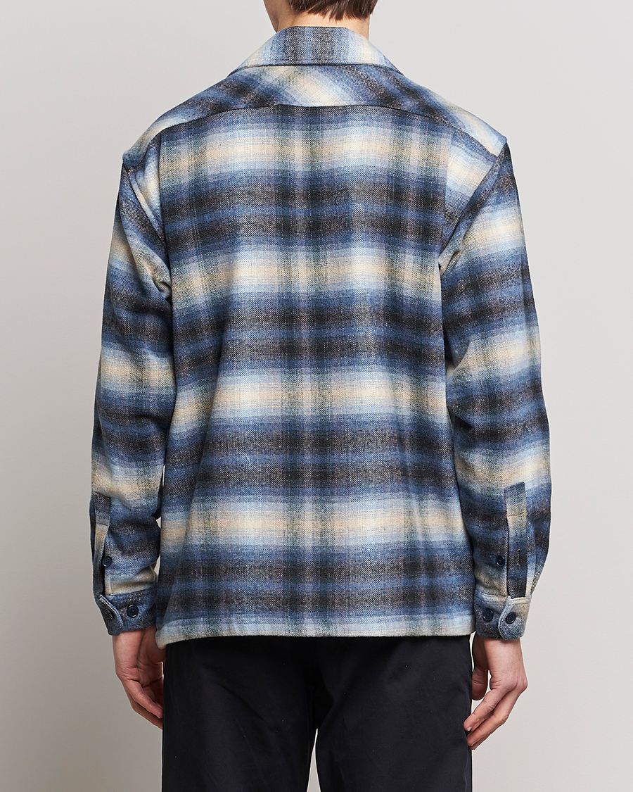 Herr | Skjortor | Samsøe Samsøe | Samsøe & Samsøe Castor Recycled Overshirt Blue Checked