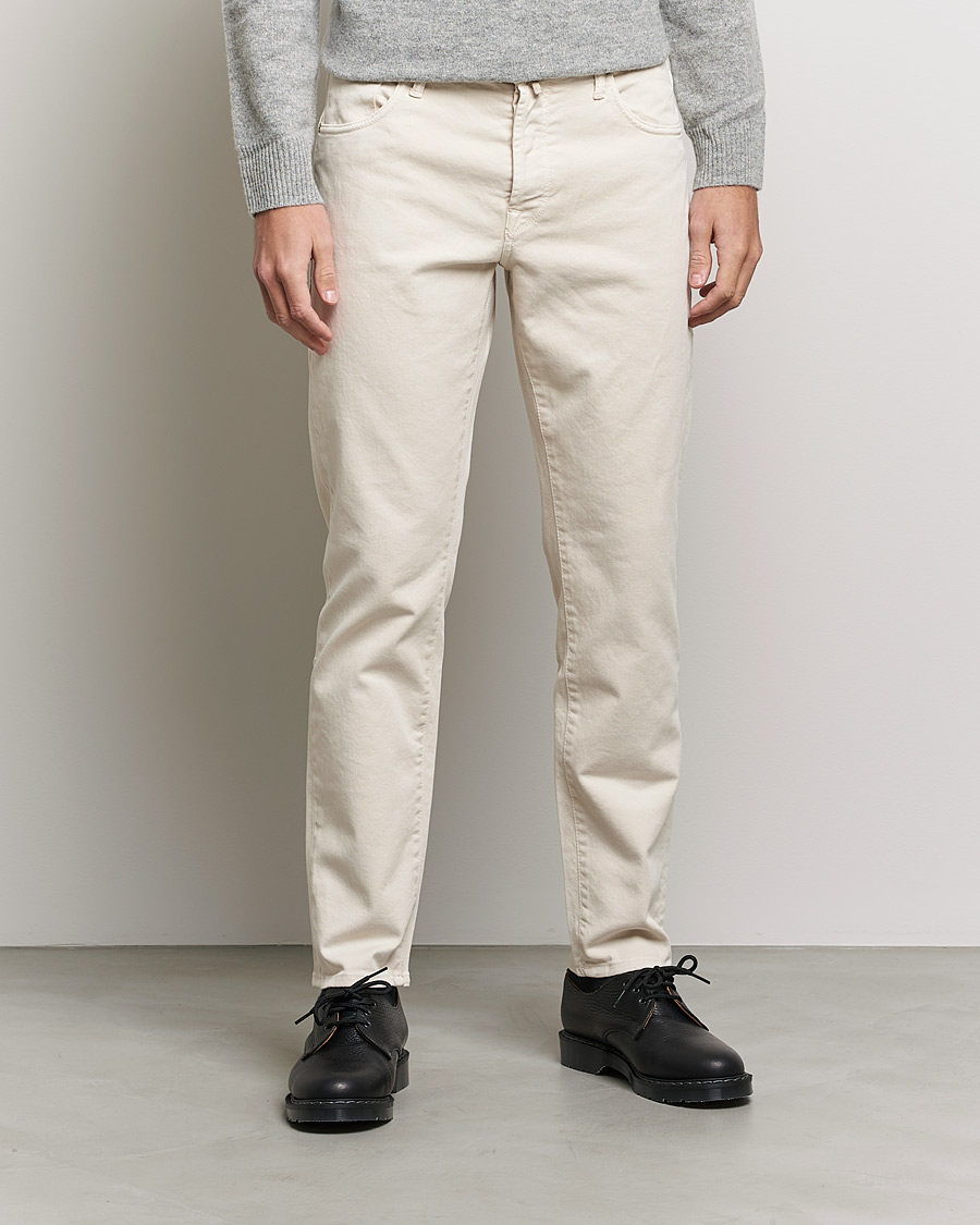 Herr | Byxor | Incotex | Bull Denim 5-Pocket Pants White