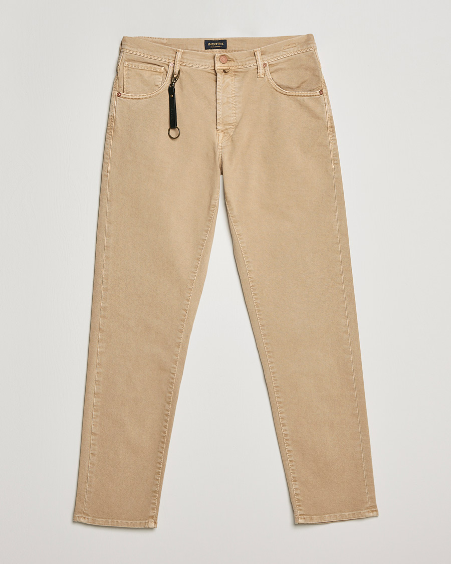 Herr | Byxor | Incotex | Bull Denim 5-Pocket Pants Beige