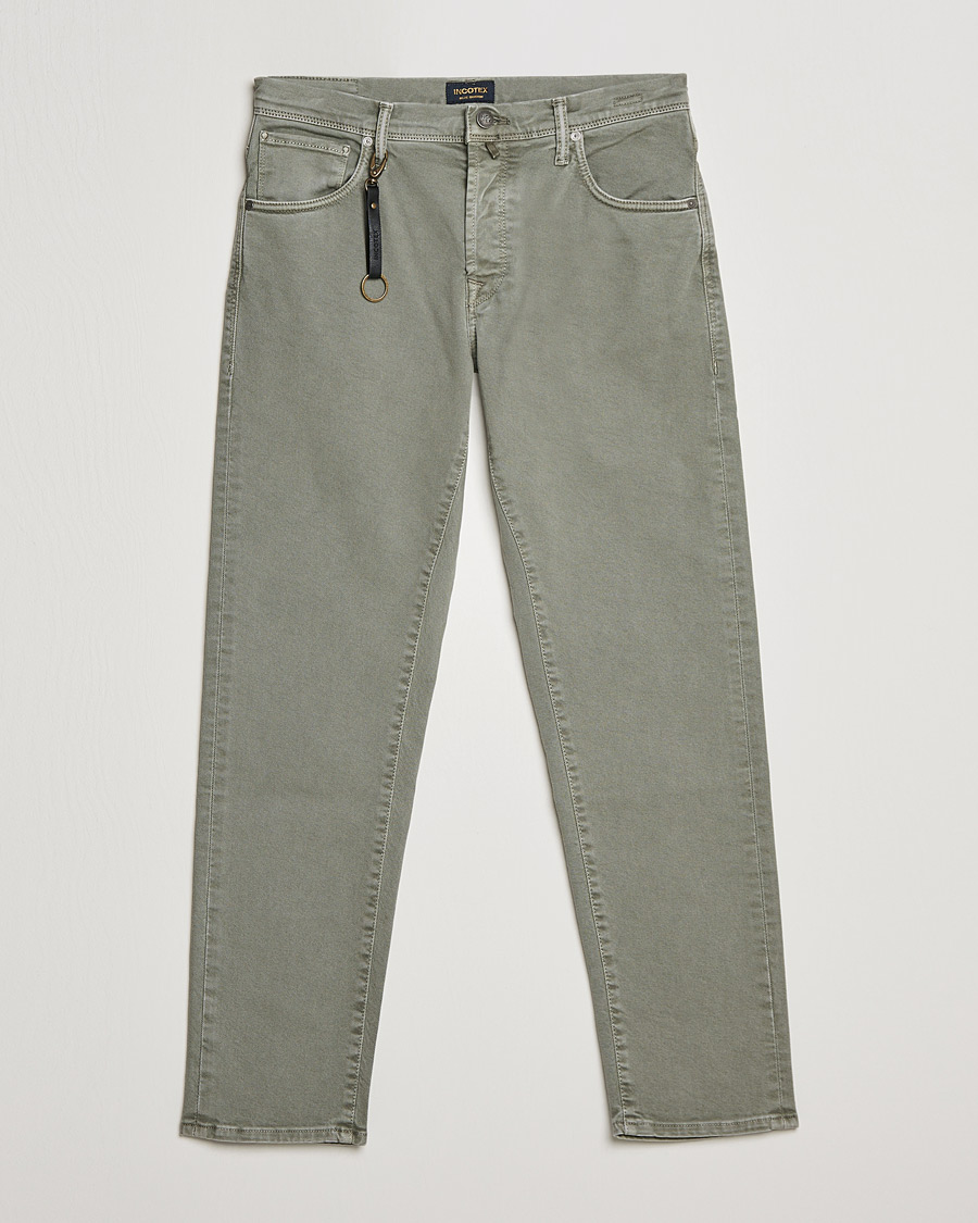 Herr | Byxor | Incotex | Bull Denim 5-Pocket Pants Green