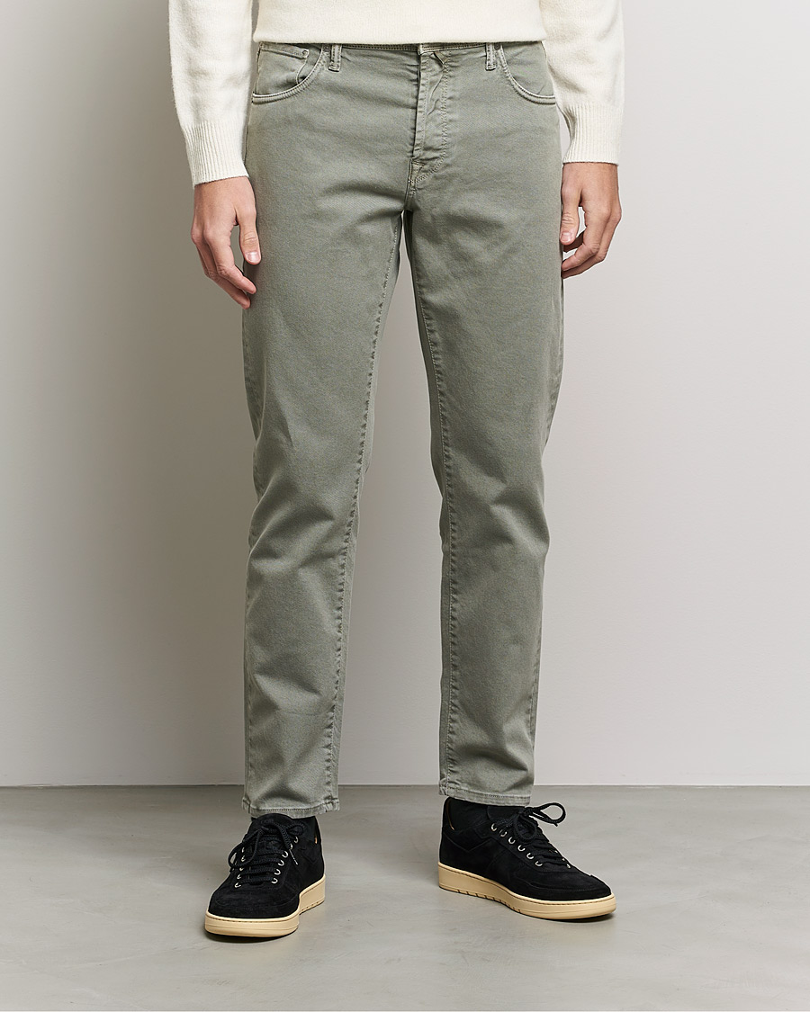 Herr | Byxor | Incotex | Bull Denim 5-Pocket Pants Green