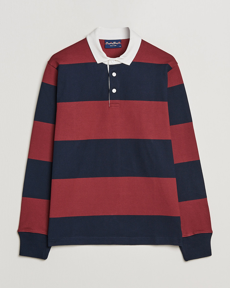Herr | Tröjor | Rowing Blazers | Block Stripe Rugby Burgundy/Navy