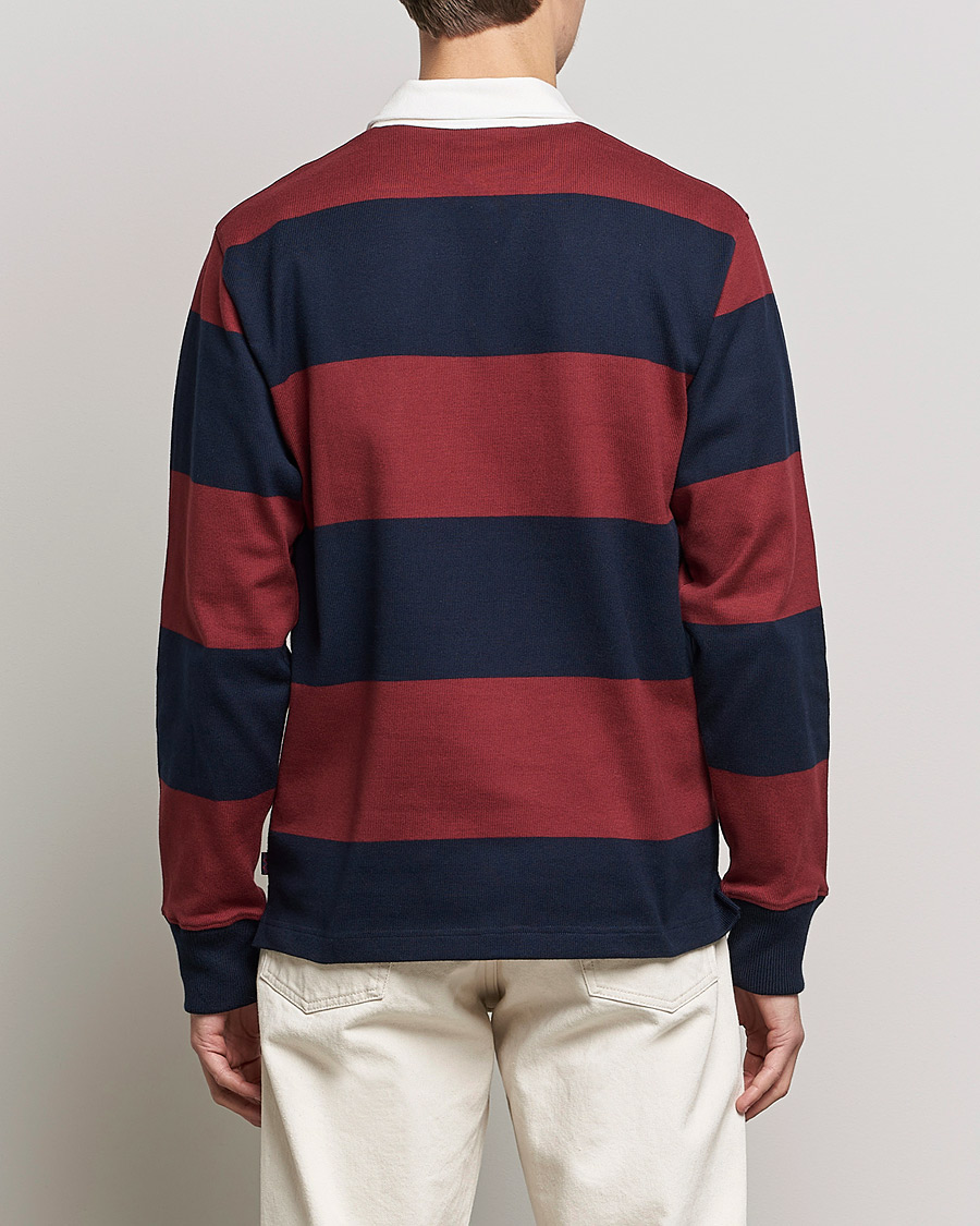 Herr | Tröjor | Rowing Blazers | Block Stripe Rugby Burgundy/Navy