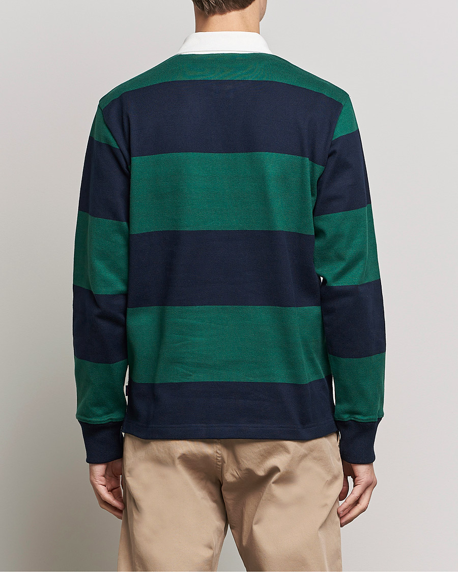 Herr | Tröjor | Rowing Blazers | Block Stripe Rugby Hunter Green/Navy
