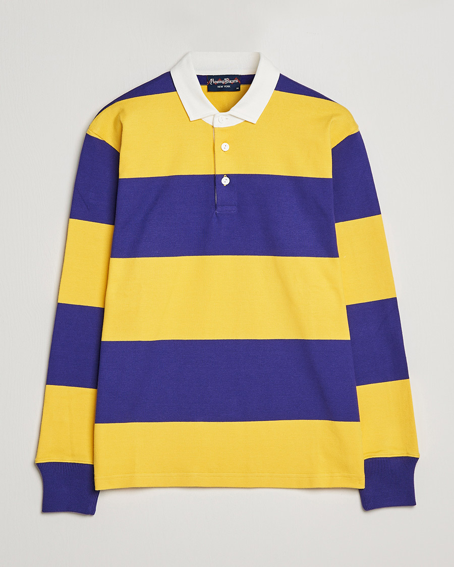 Herr | Tröjor | Rowing Blazers | Horizontal Stripe Rugby Gold/Purple