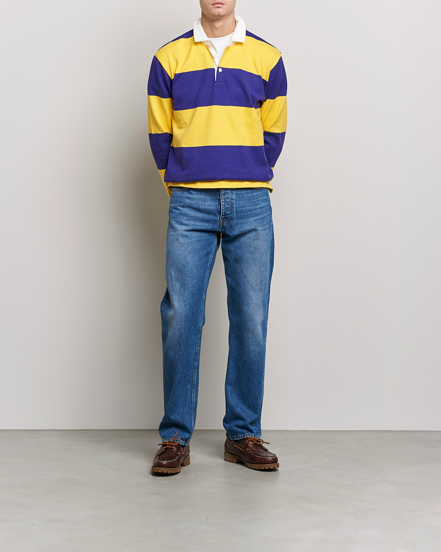 Herr | Tröjor | Rowing Blazers | Horizontal Stripe Rugby Gold/Purple