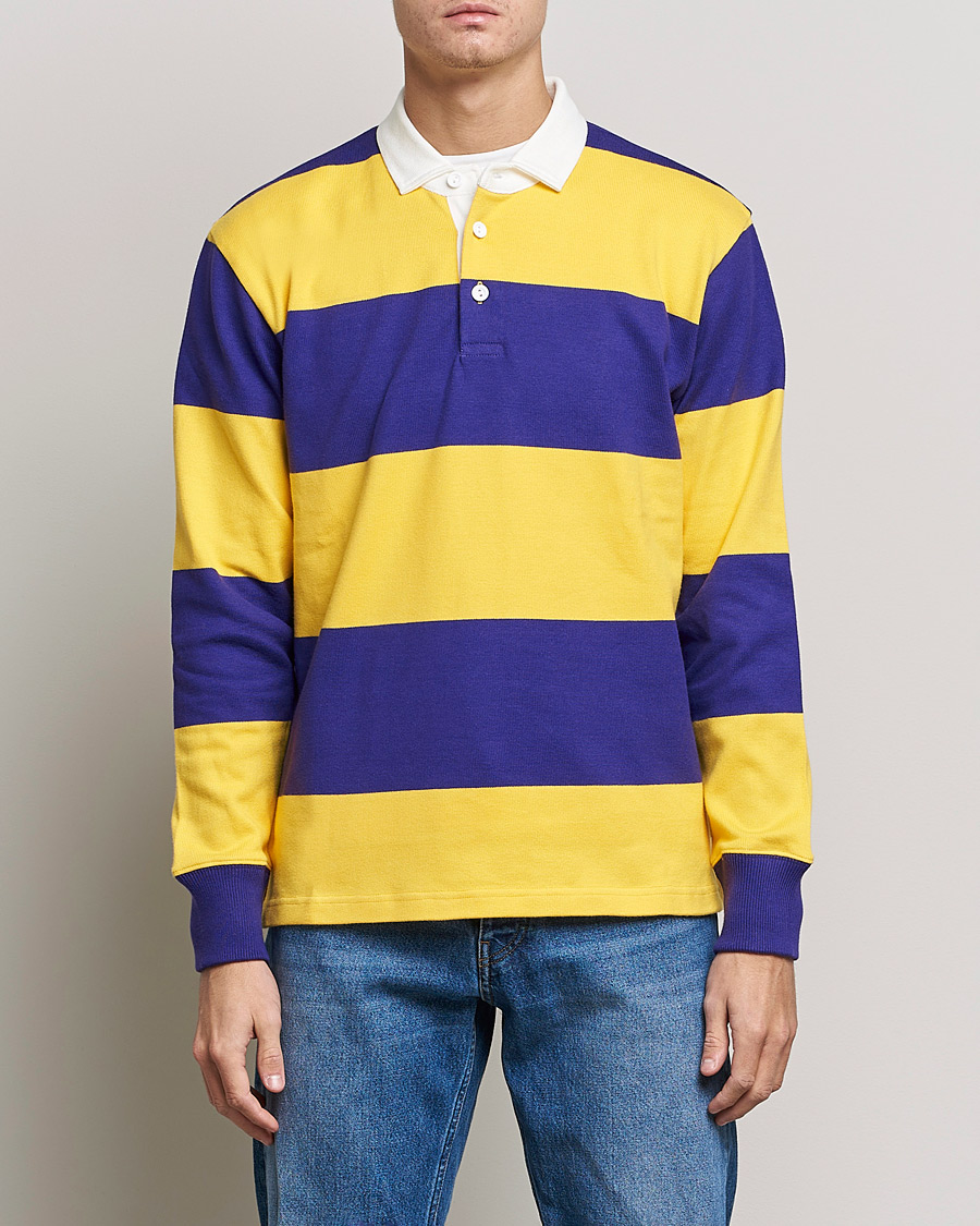 Herr | Tröjor | Rowing Blazers | Horizontal Stripe Rugby Gold/Purple