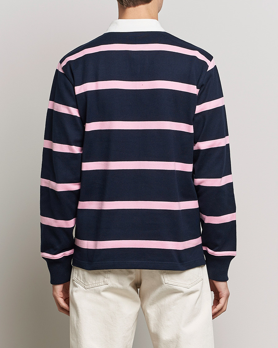Herr | Tröjor | Rowing Blazers | Hockney Stripe Rugby Navy/Pink