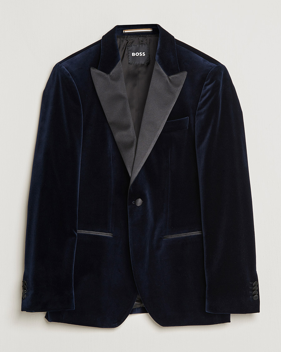 Herr | Kavajer | BOSS BLACK | Hutson Velvet Tuxedo Blazer Dark Blue
