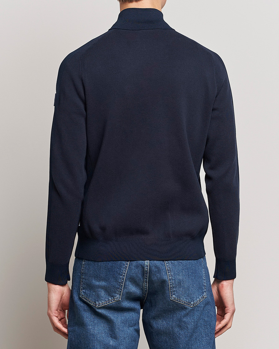 Herr | Tröjor | BOSS BLACK | Fisio Knitted Full Zip Dark Blue
