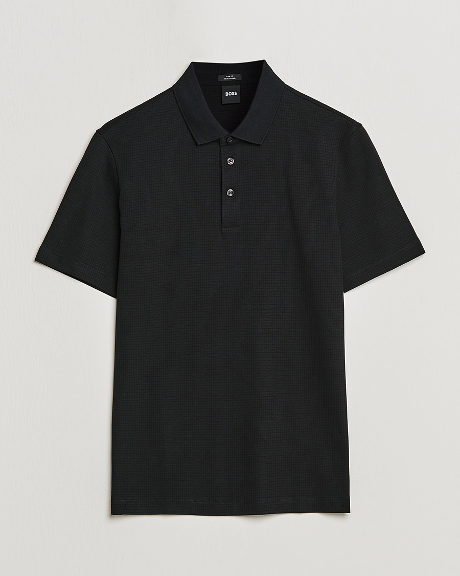 Herr | Pikéer | BOSS BLACK | Pitton Waffle Polo Black
