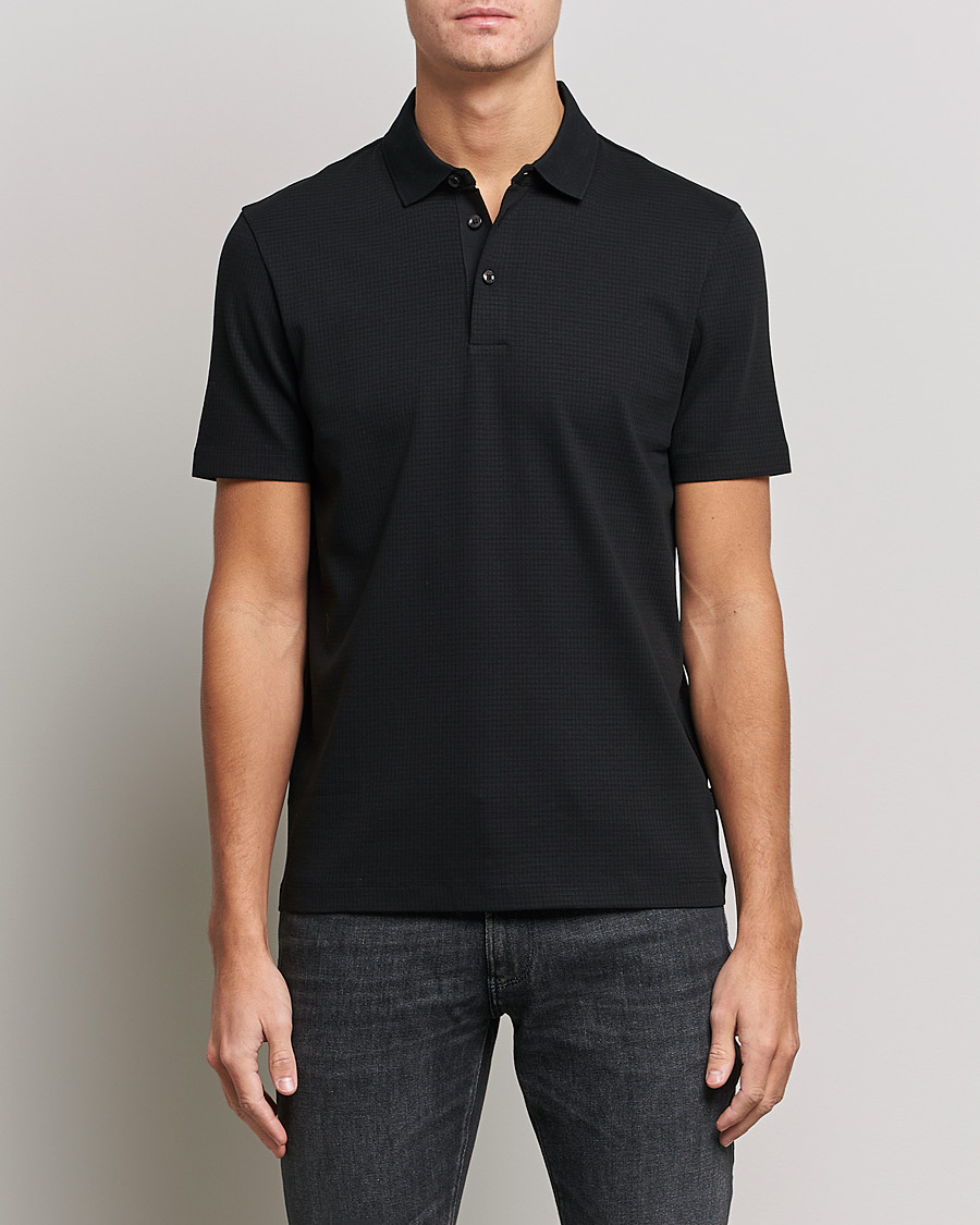 Herr | Pikéer | BOSS BLACK | Pitton Waffle Polo Black