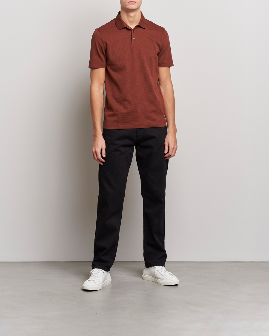 Herr | Pikéer | BOSS BLACK | Pitton Waffle Polo Medium Brown