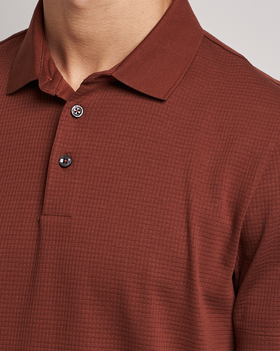 Herr | Pikéer | BOSS BLACK | Pitton Waffle Polo Medium Brown