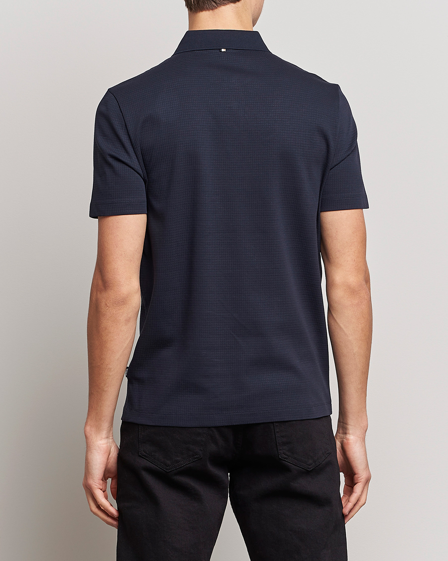 Herr | Pikéer | BOSS BLACK | Pitton Waffle Polo Dark Blue