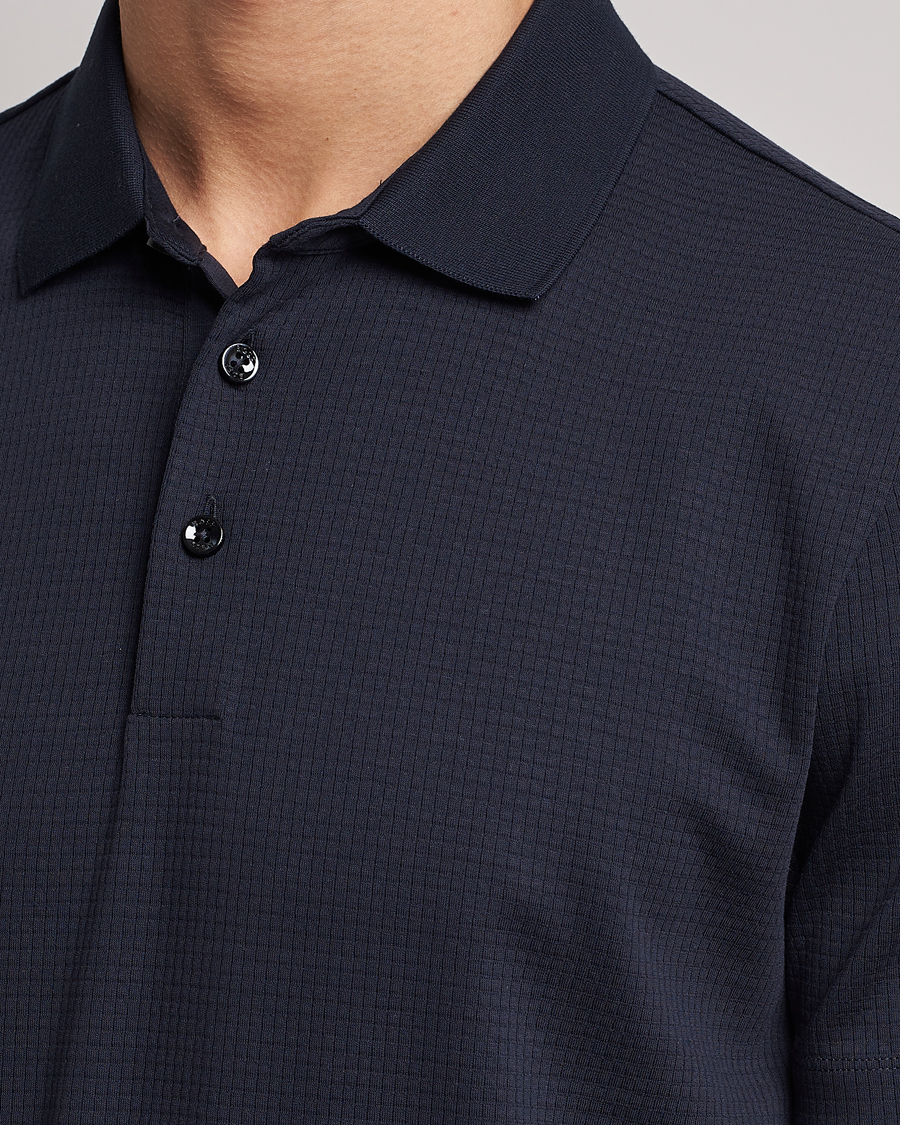 Herr | Pikéer | BOSS BLACK | Pitton Waffle Polo Dark Blue