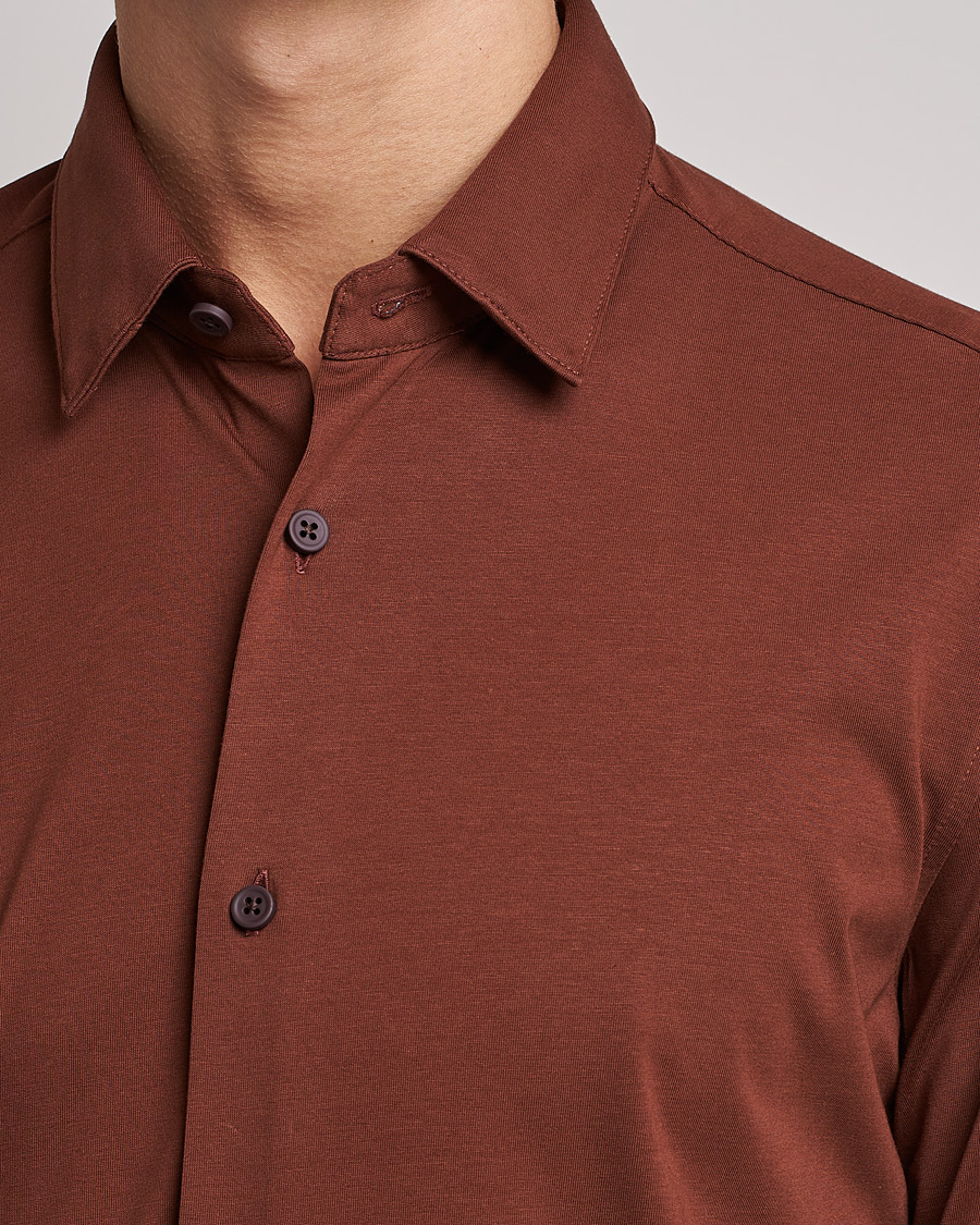Herr | Skjortor | BOSS BLACK | Hank 4-Way Stretch Shirt Medium Brown