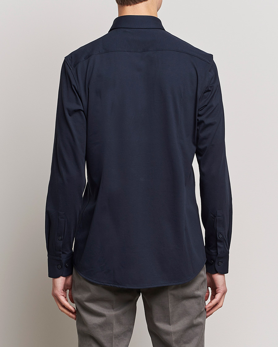 Herr | Skjortor | BOSS BLACK | Hank 4-Way Stretch Shirt Dark Blue