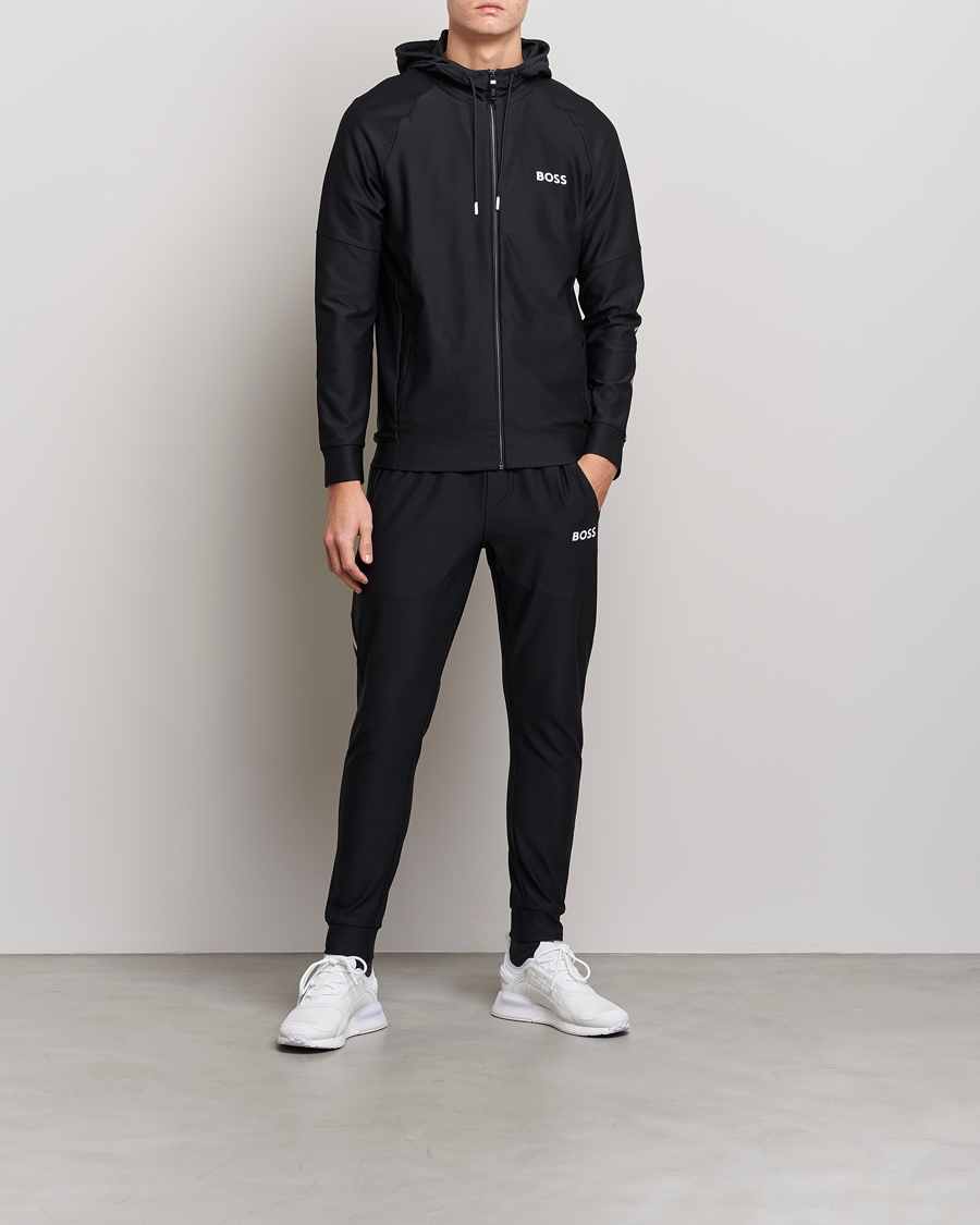 Herr | Tröjor | BOSS GREEN | Sixon Full Zip Hoodie Black
