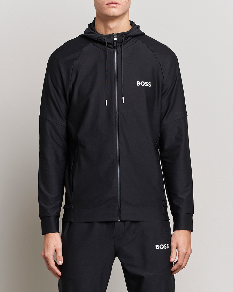 Herr | Tröjor | BOSS GREEN | Sixon Full Zip Hoodie Black