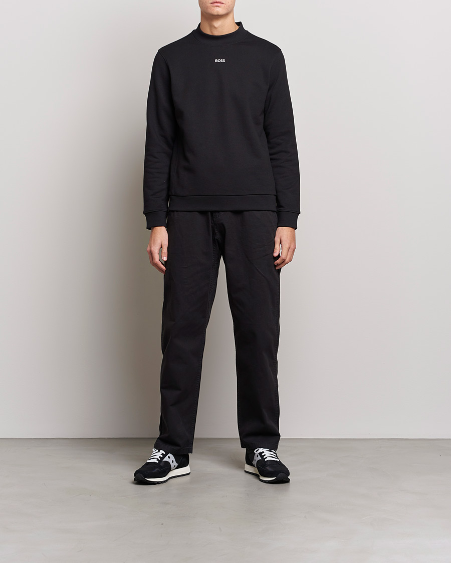 Herr | Tröjor | BOSS GREEN | Salbock Center Logo Sweatshirt Black